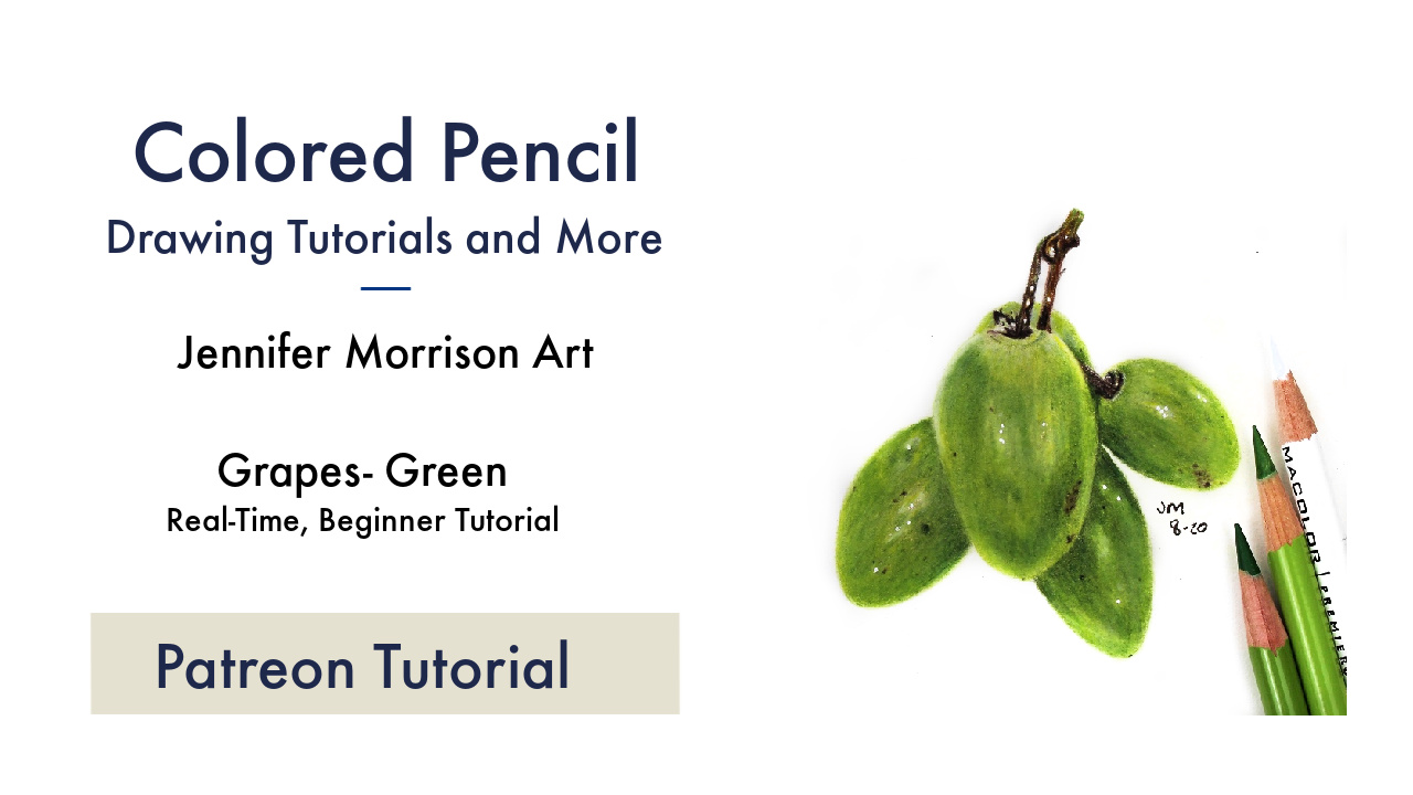 Link to Colored Pencil Drawing Tutorial of Green Grapes