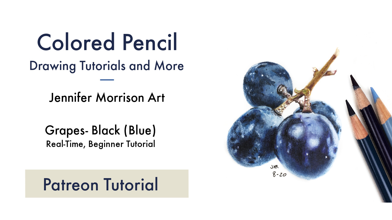 Link to Colored Pencil Drawing Tutorial of Blue Grapes