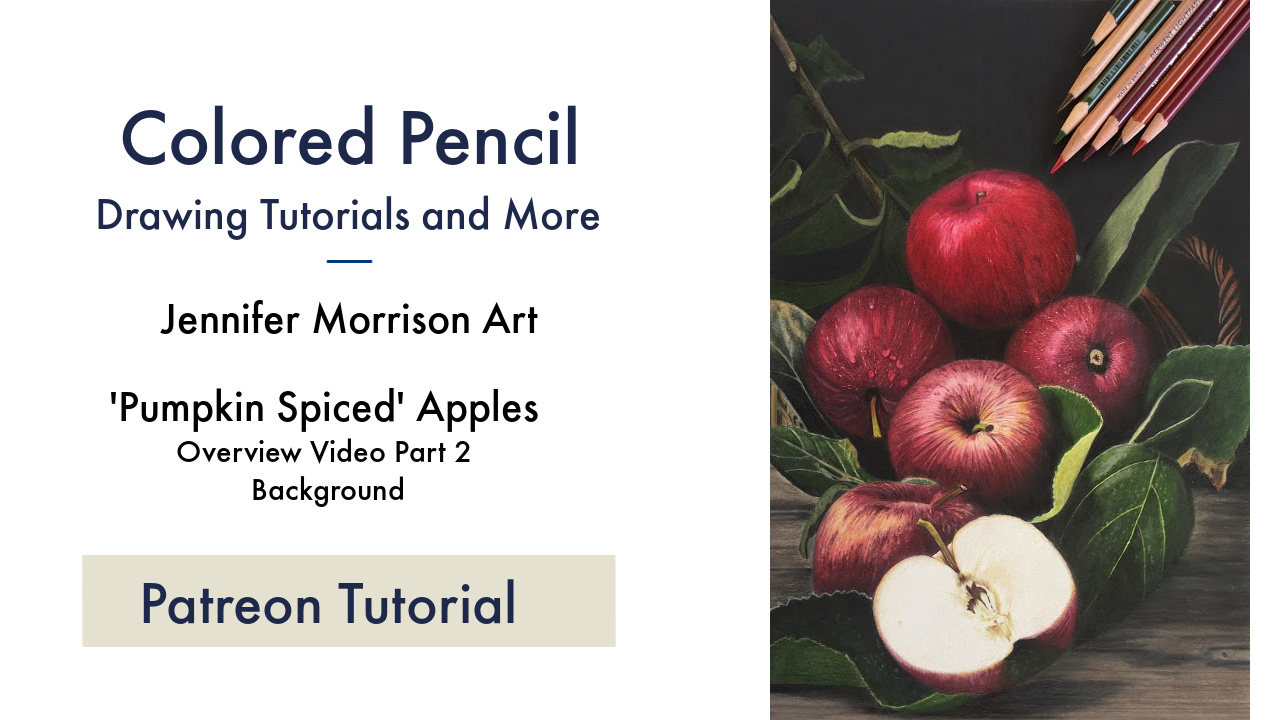 Colored Pencil Drawing Tutorial Apple Still Life Link to Patreon