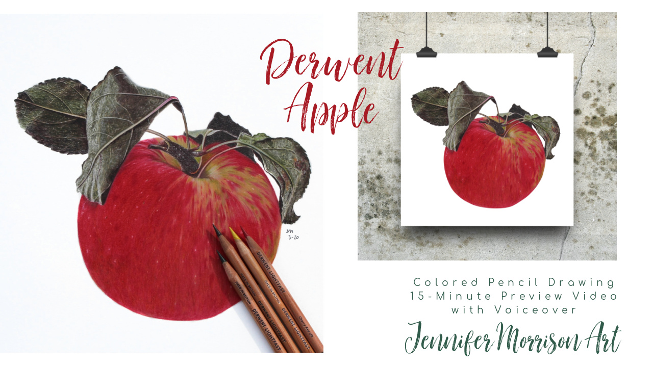 Link to Colored Pencil Drawing Video of a Derwent Apple on YouTube