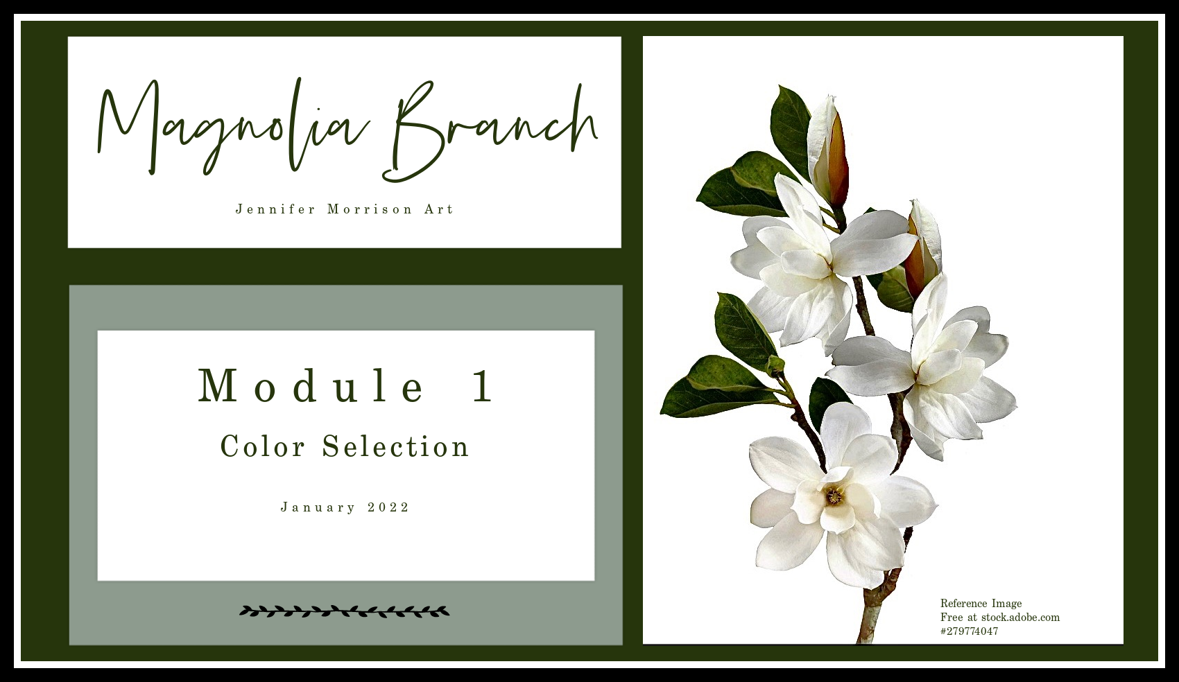 Link to Colored Pencil Drawing Tutorial of a Magnolia Branch