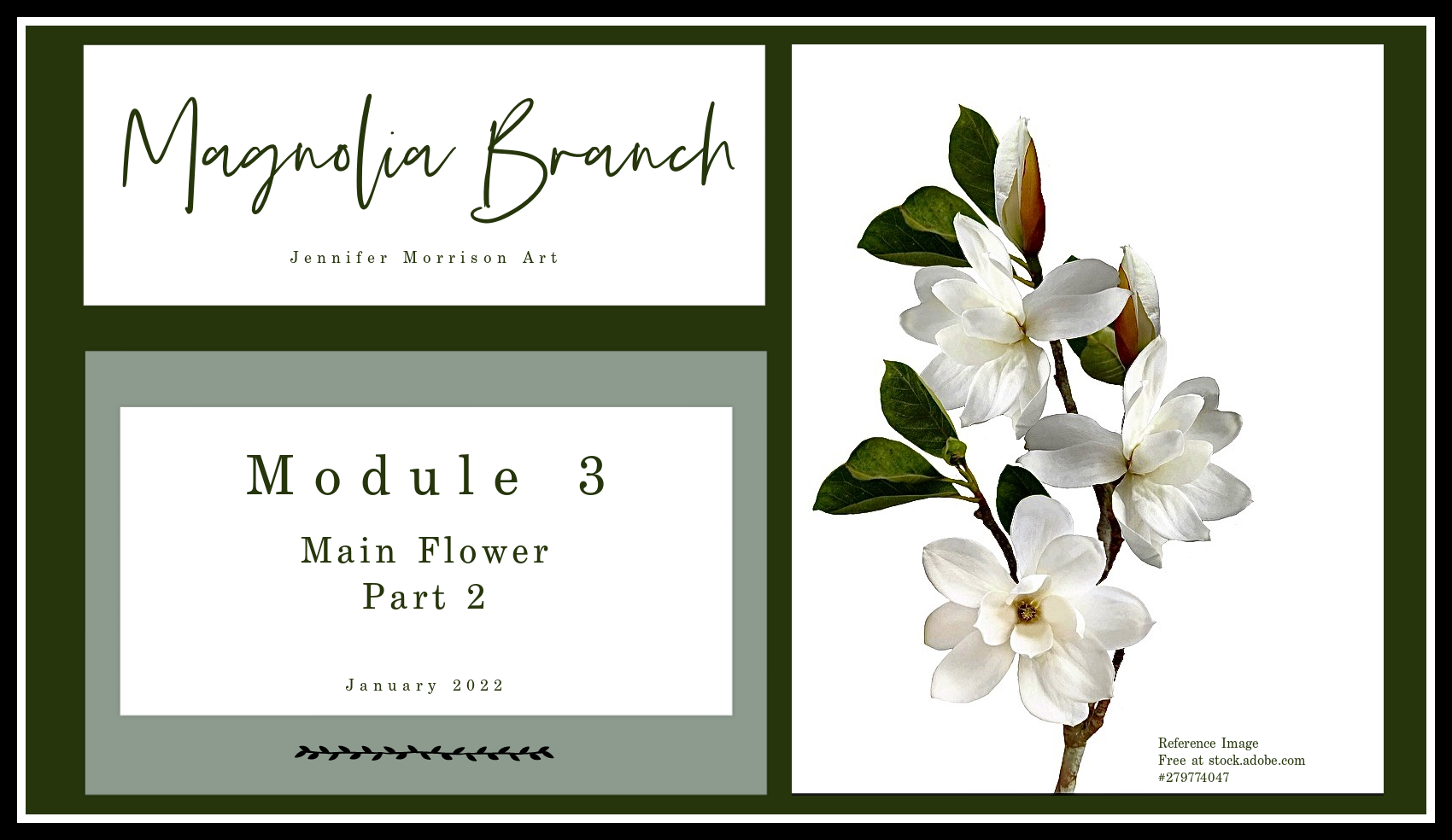 Link to Colored Pencil Drawing Tutorial of a Magnolia Branch