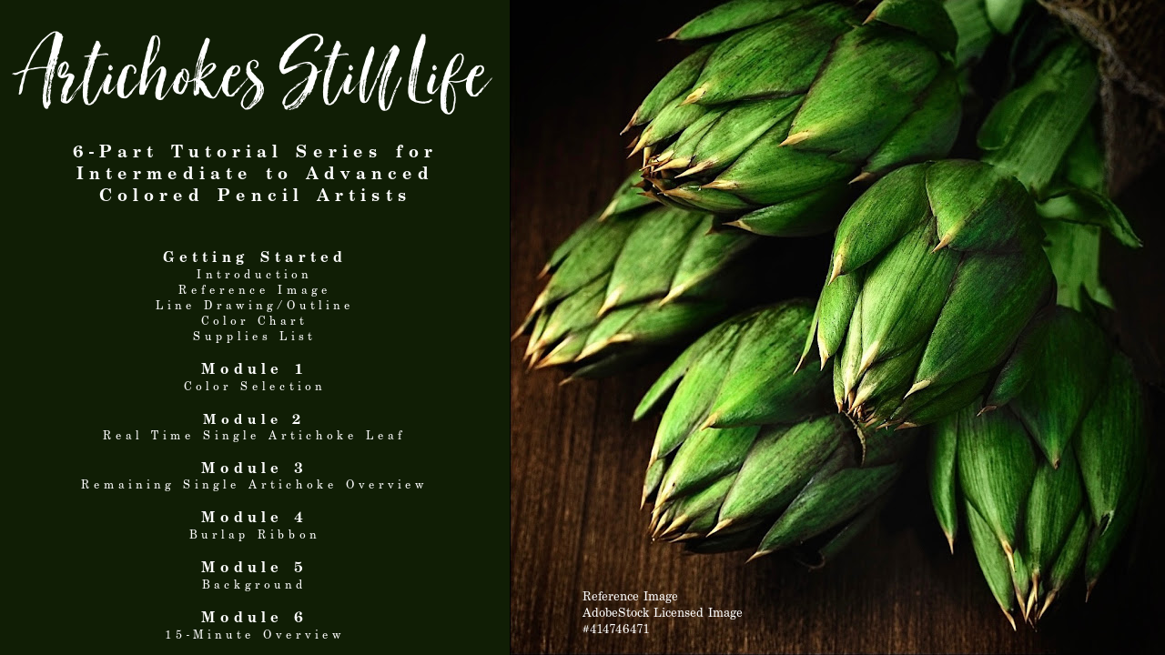 Link to Colored Pencil Tutorial of an Artichoke Still Life