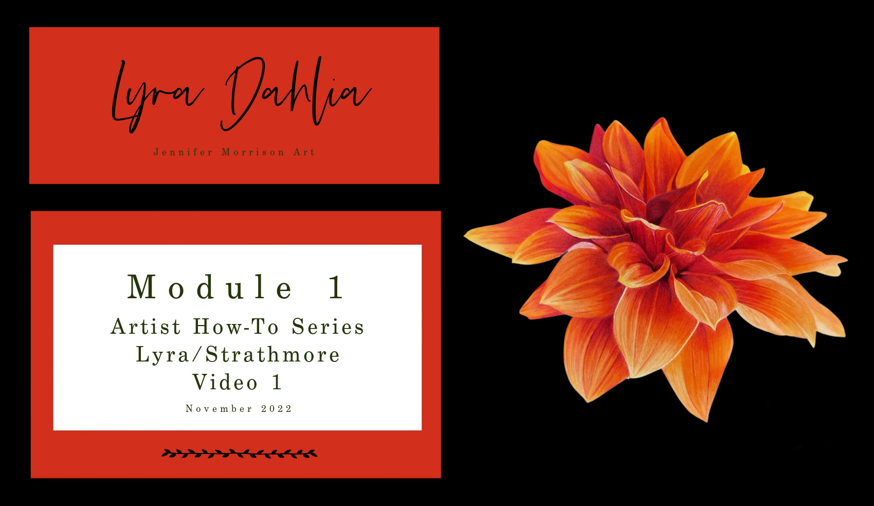 Link to Colored Pencil Drawing Tutorial of a Lyra Dahlia