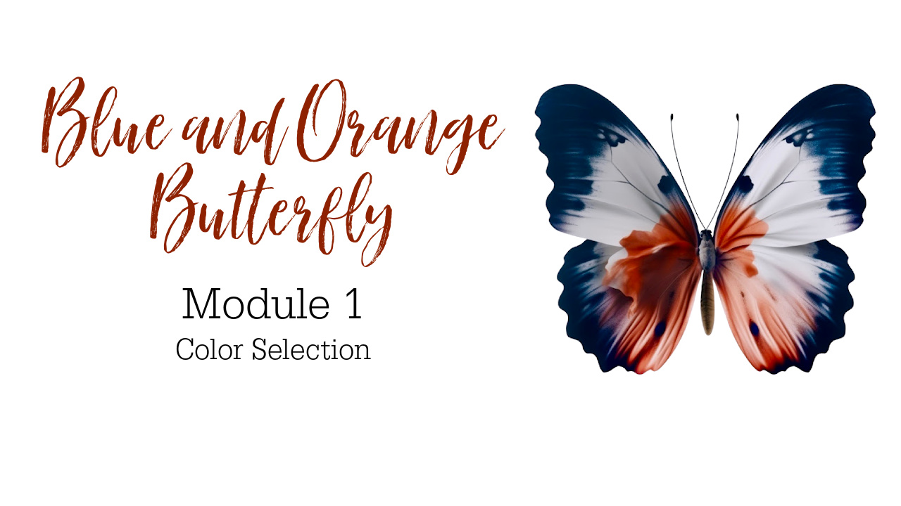 Link to Colored Pencil Drawing Tutorial of a Blue and Orange Butterfly