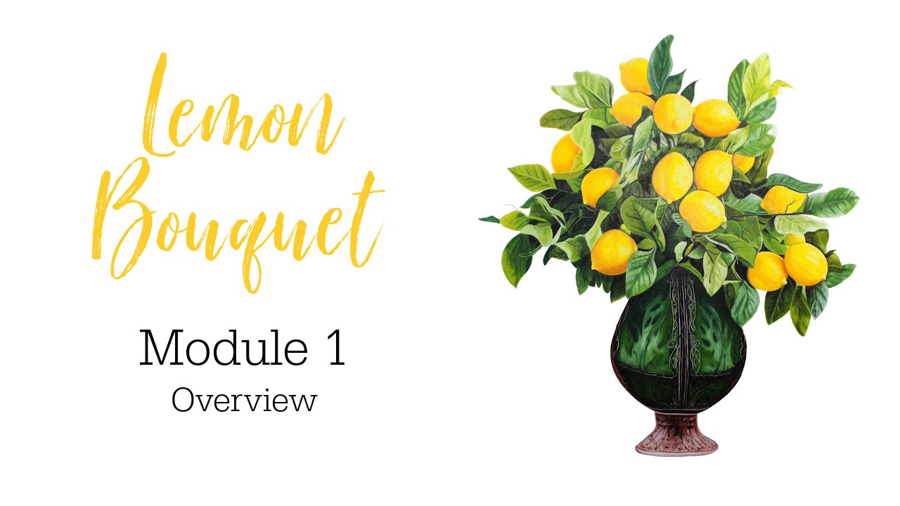 Link to Colored Pencil Drawing Tutorial of a Lemon Bouquet