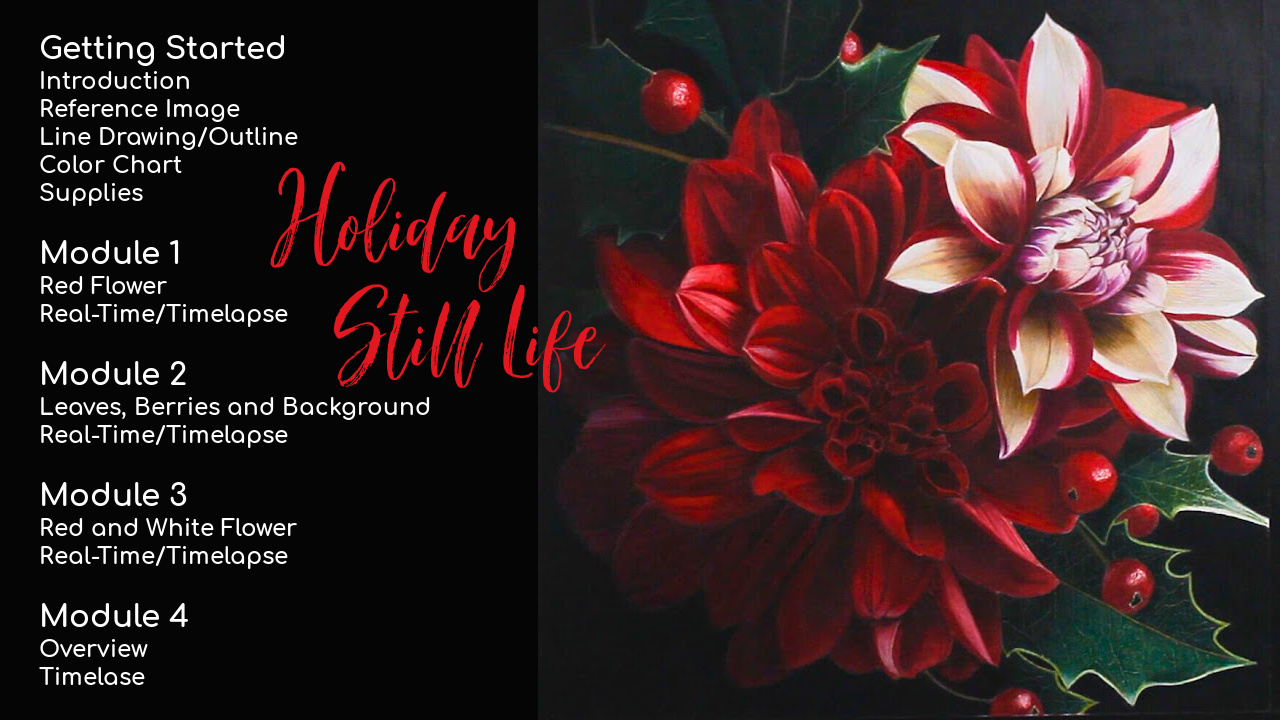 Link to Colored Pencil Drawing Tutorial of a Blue Mum