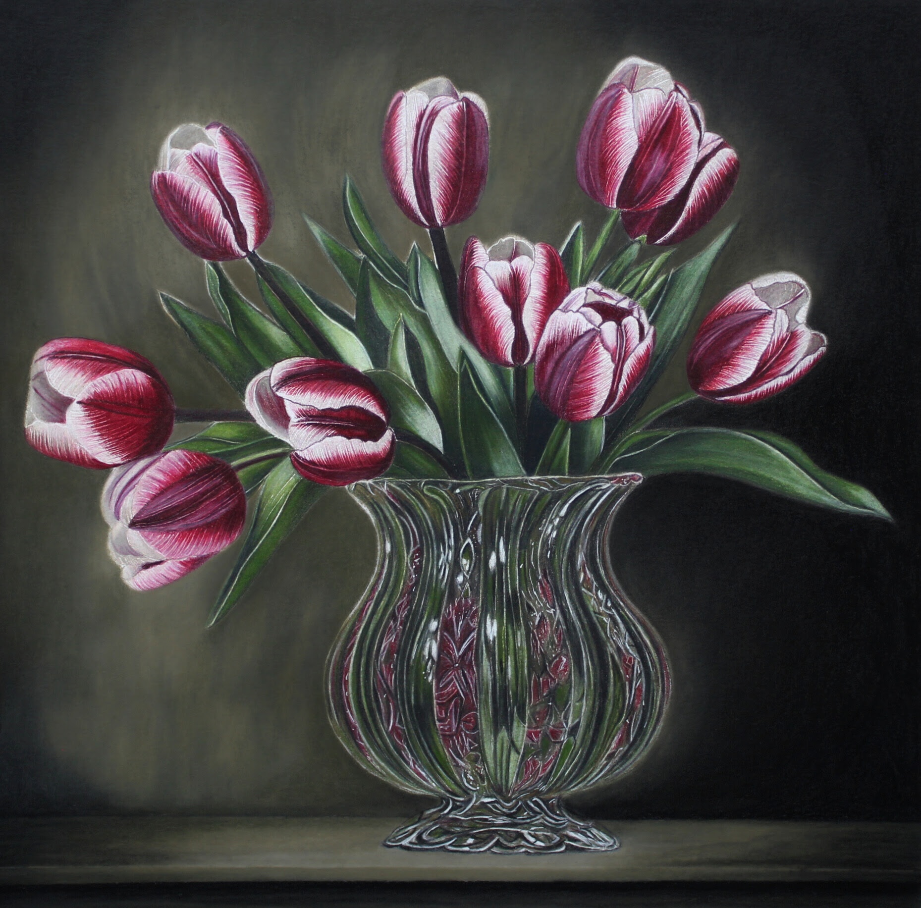 Link to Colored Pencil Drawing Video of a Blue Mum