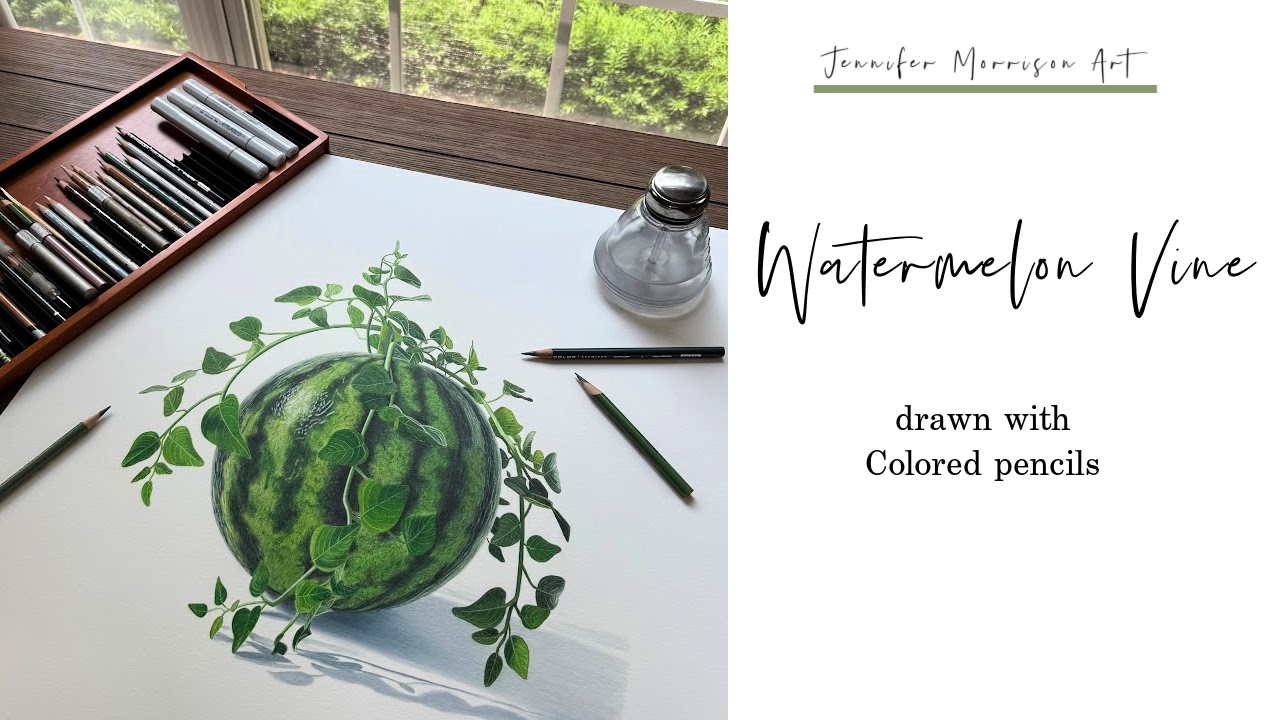 Link to Colored Pencil Drawing Video of a Blue Mum